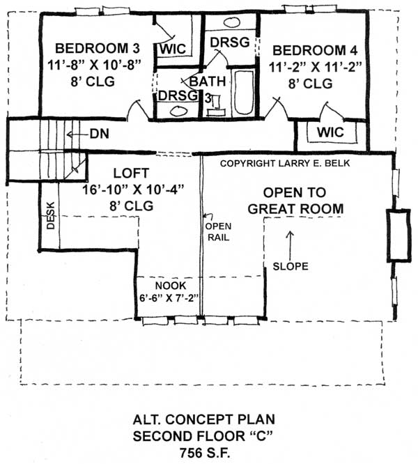 Alternate Second Floor Plan C