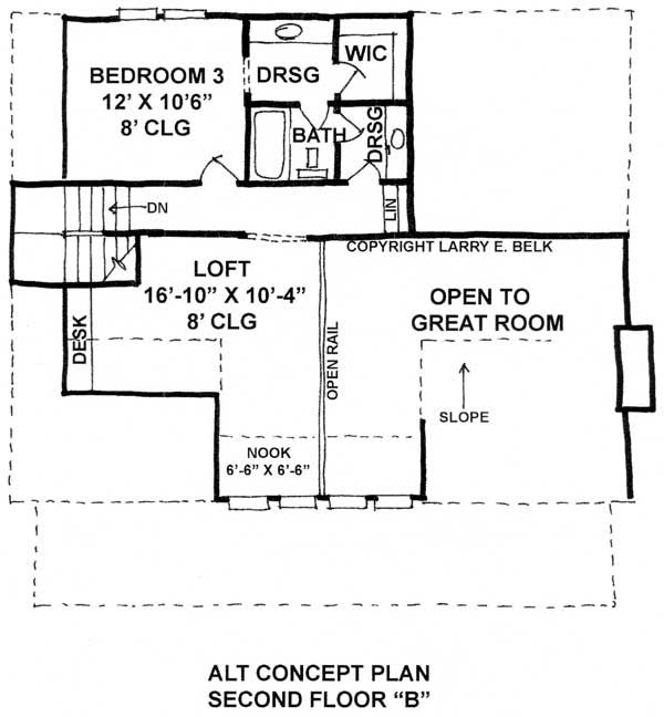 Alternate Second Floor Plan B